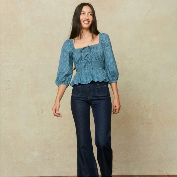 Christy Dawn Farm to Closet Mckenzie Floral Print Blouse Medium - Picture 4 of 9